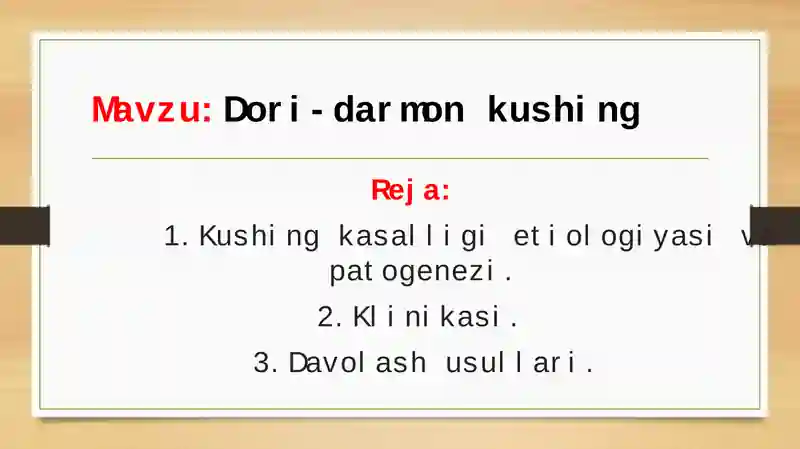 Dori-darmon kushing