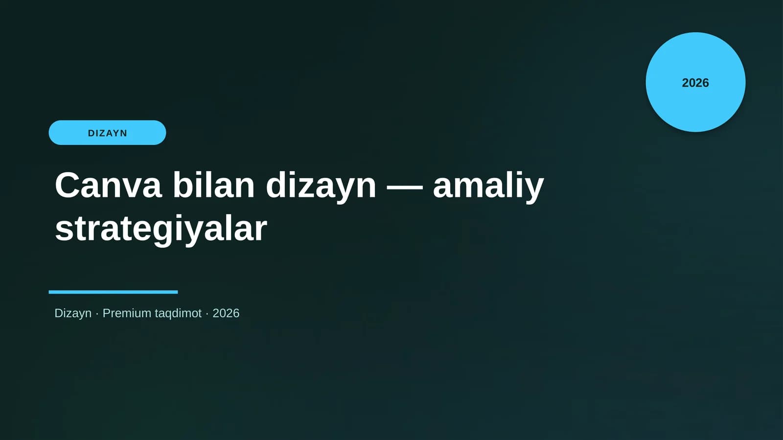 Canva bilan dizayn — amaliy strategiyalar
