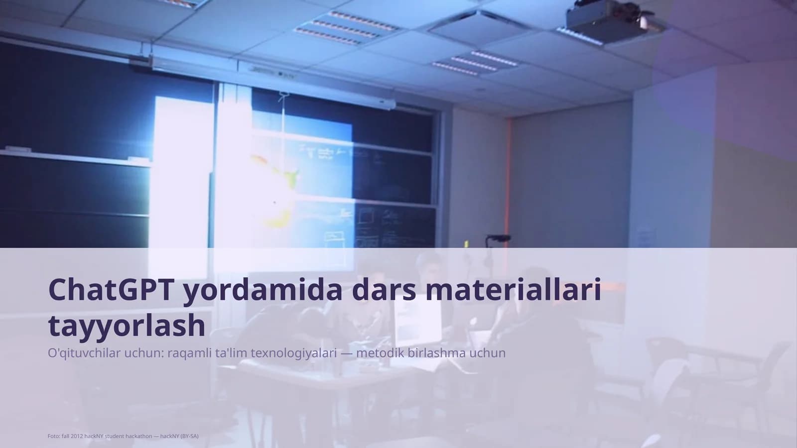 Dars materiallari tayyorlash