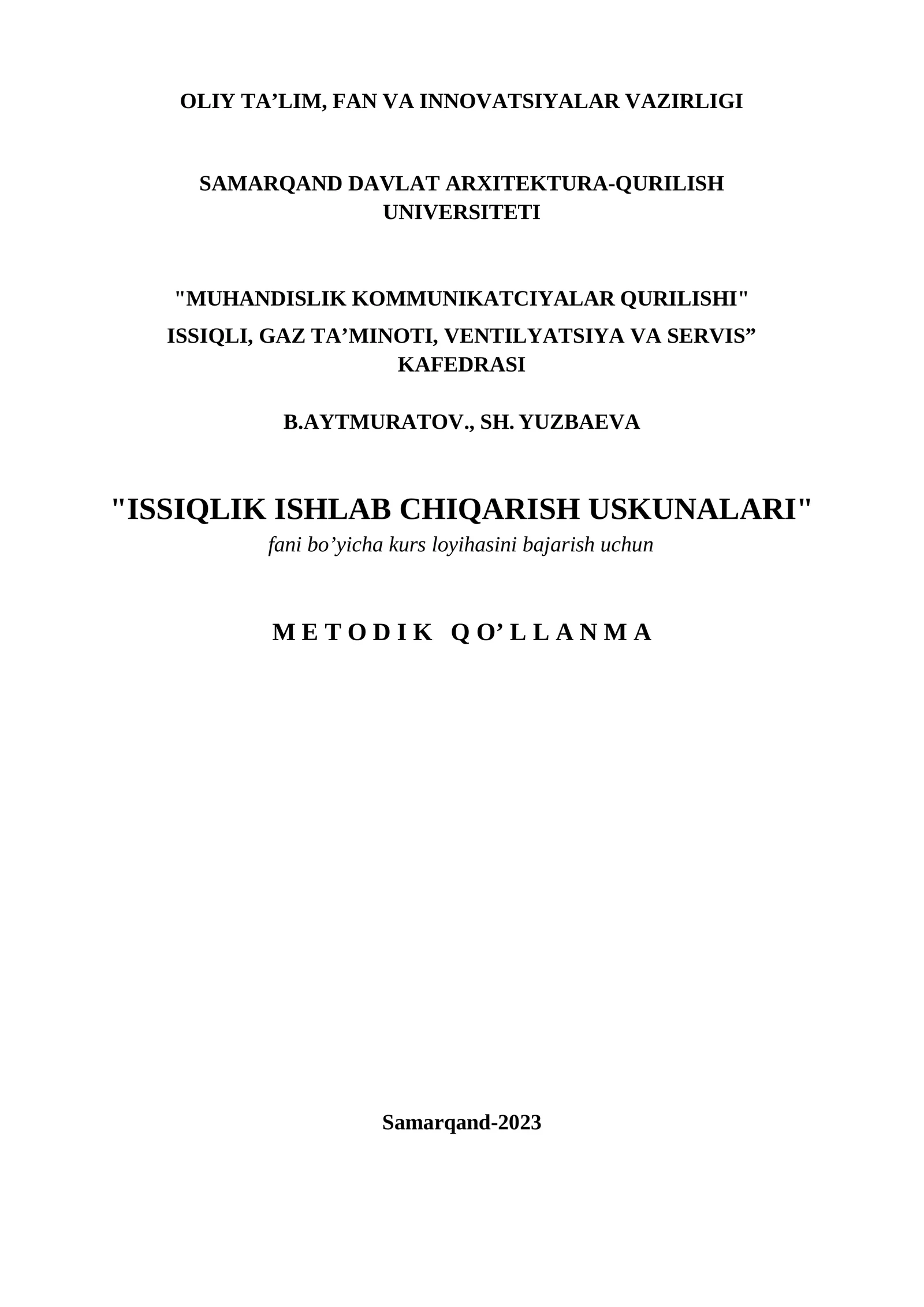 Issiqlik ishlab chiqarish uskunlari