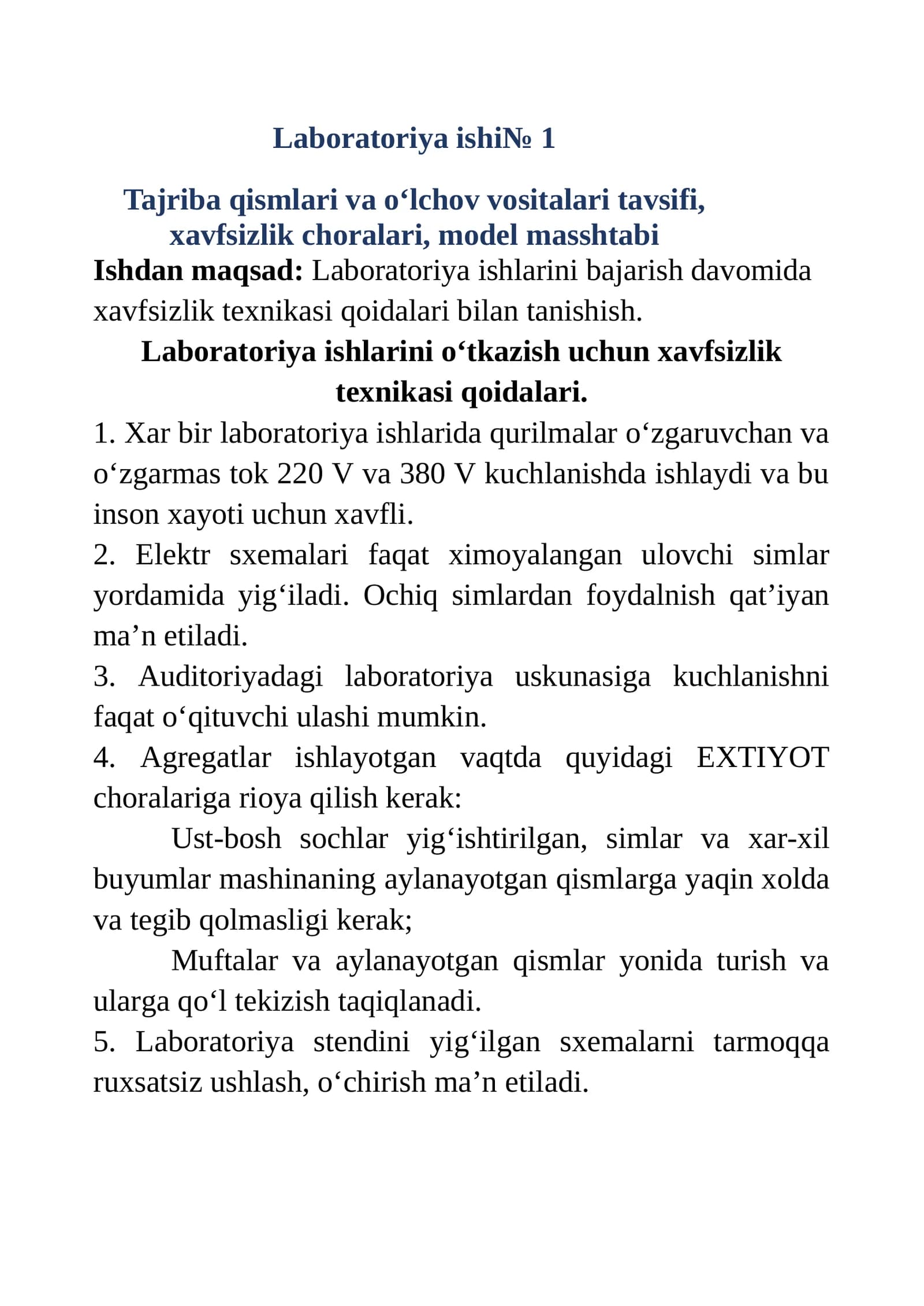 Laboratoriya ishi№ 1