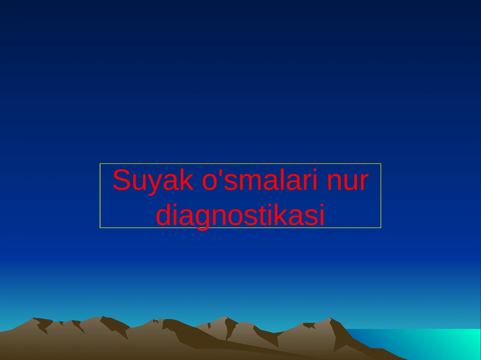 Suyako'smalarinurdiagnostikasi