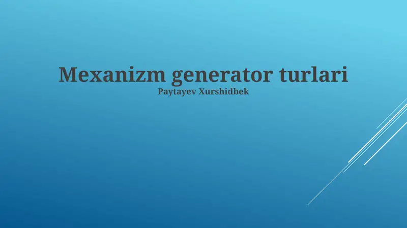 Asinxron generatorlar