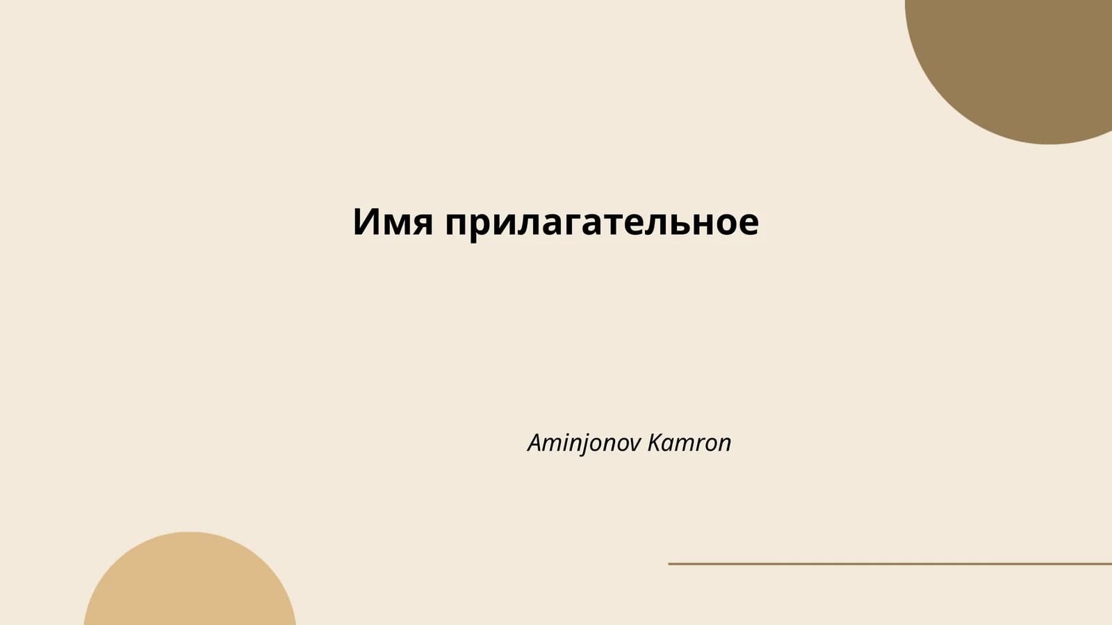 Формы имен прилагательных