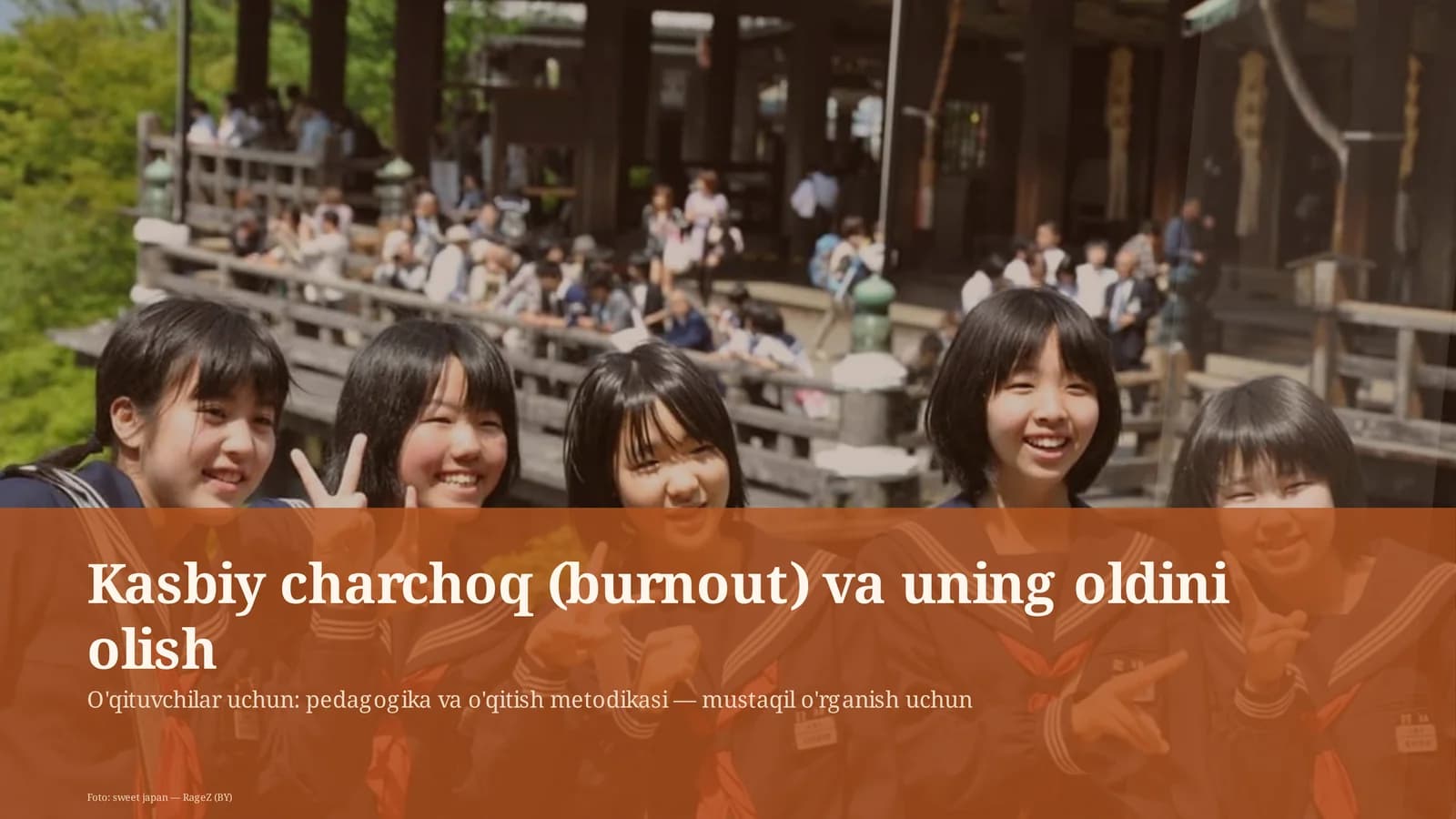 Kasbiy charchoq (burnout) va uning oldini olish