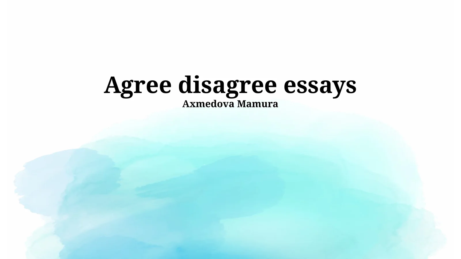 Agree disagree essays