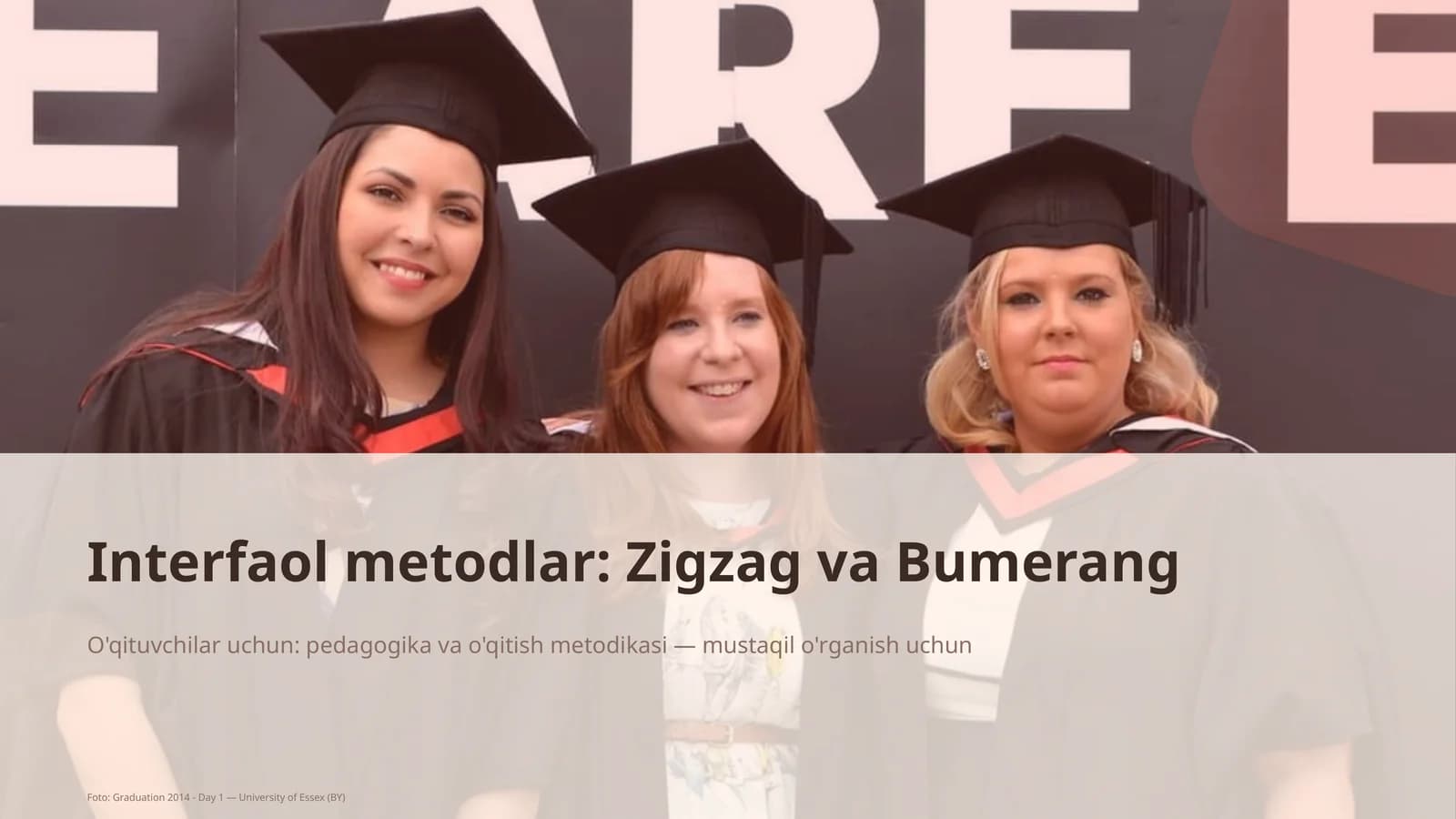 Interfaol metodlar: Zigzag va Bumerang