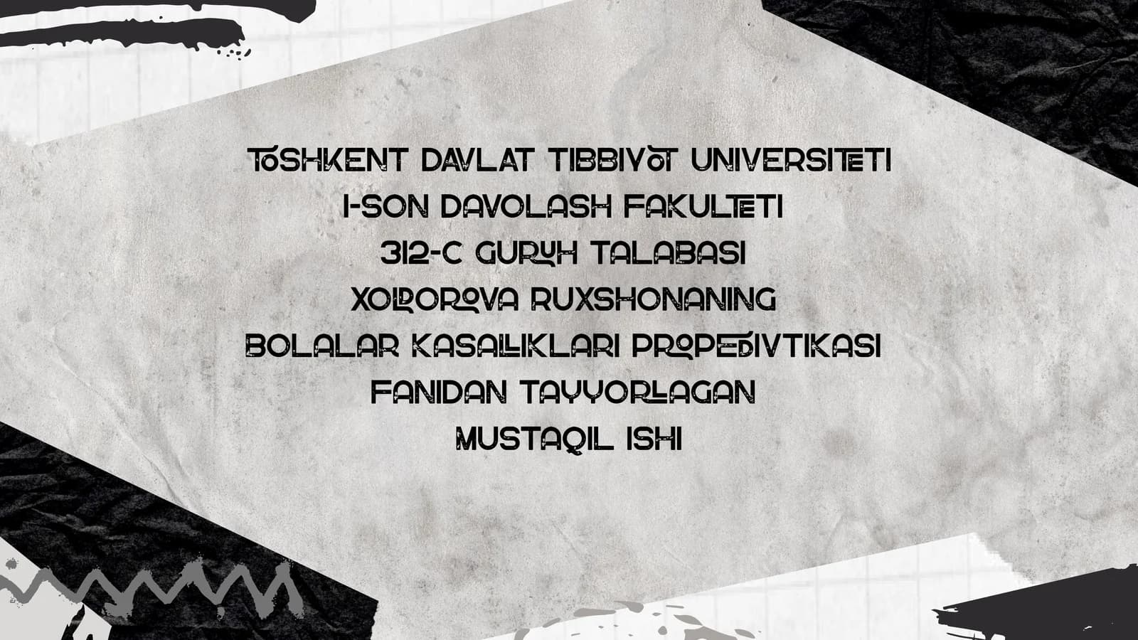 Bolalar kasalliklari propedivtikasi