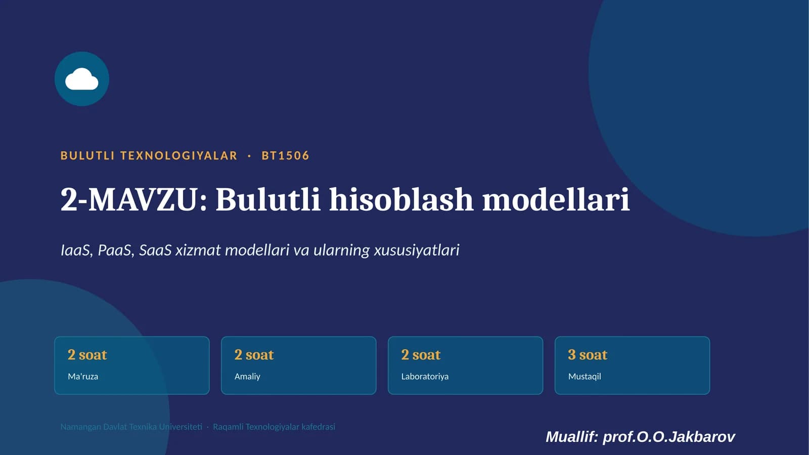Bulutli Texnologiyalar · BT1506