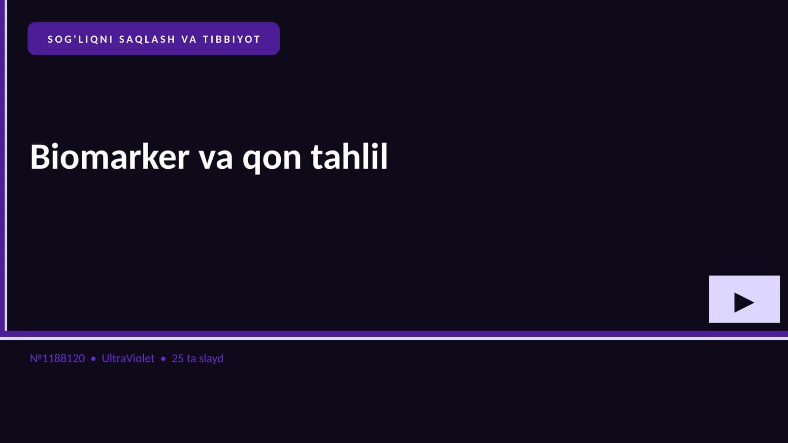 Biomarker va qon tahlil