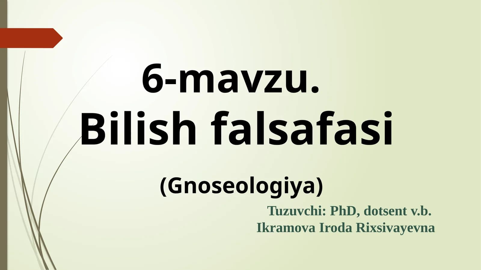 Bilishfalsafasi (Gnoseologiya)