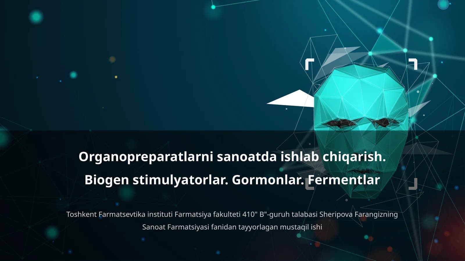 Organopreparatlarni sanoatda ishlab chiqarish