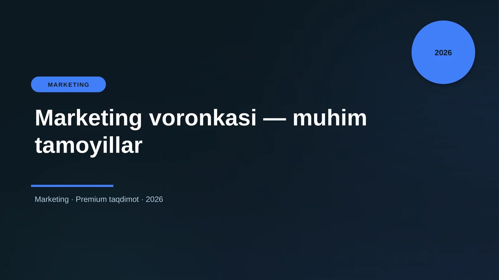 Marketing voronkasi — muhim tamoyillar