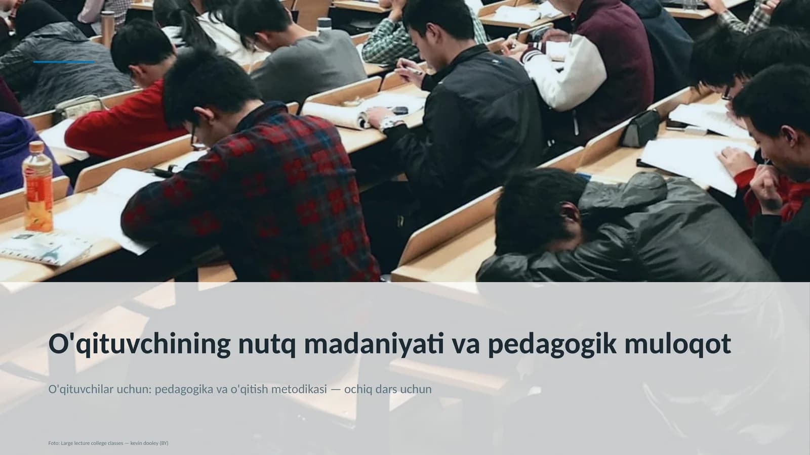 O'qituvchining nutq madaniyati va pedagogik muloqot