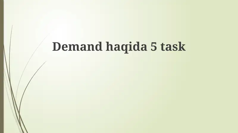 Demandhaqida5 task