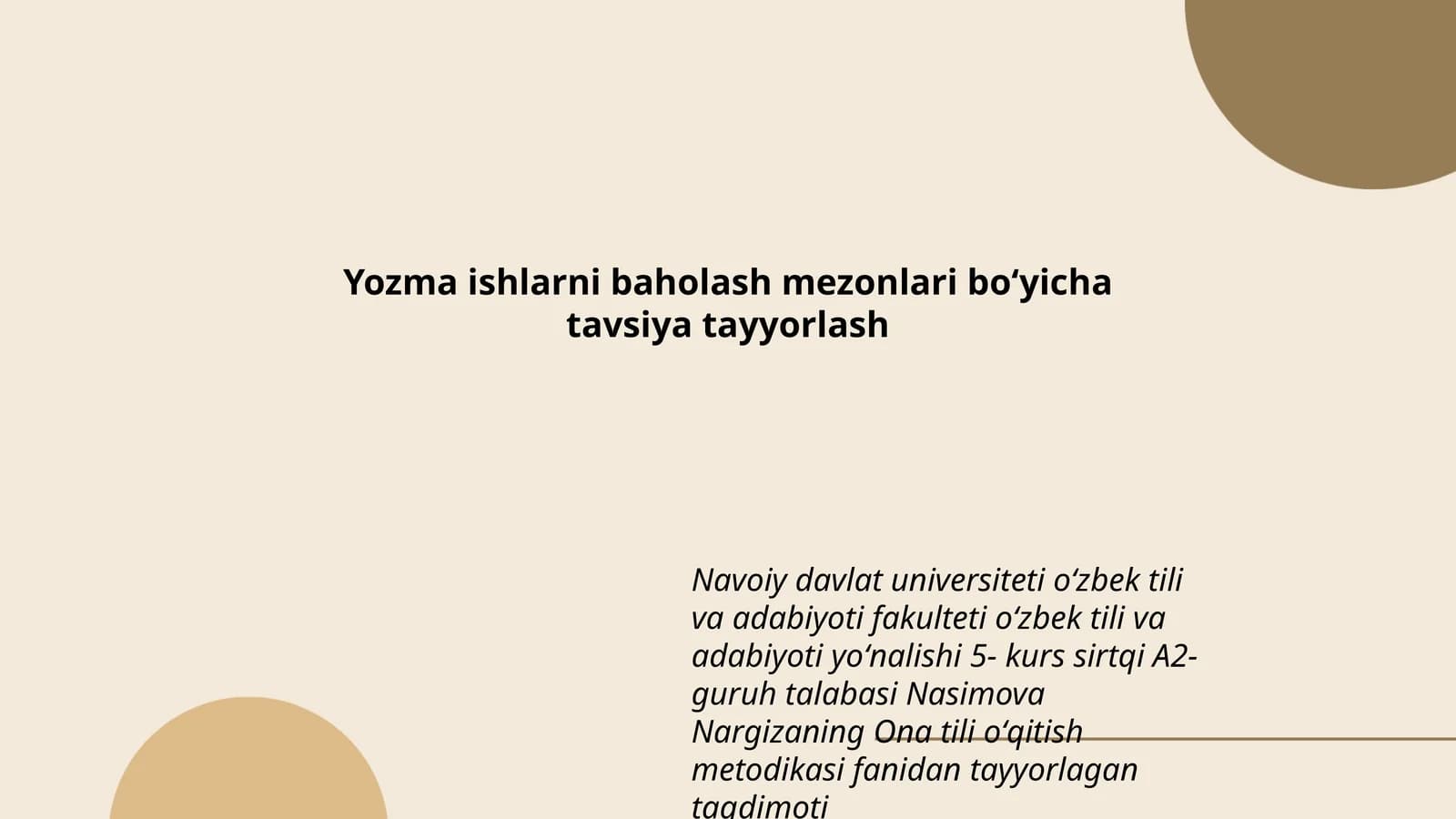 Ona tili oʻqitish metodikasi