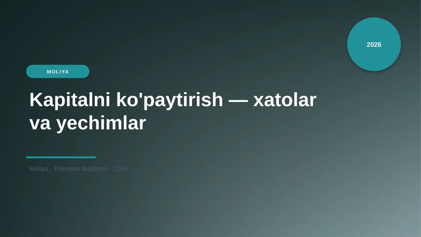 Kapitalni ko'paytirish — xatolar va yechimlar