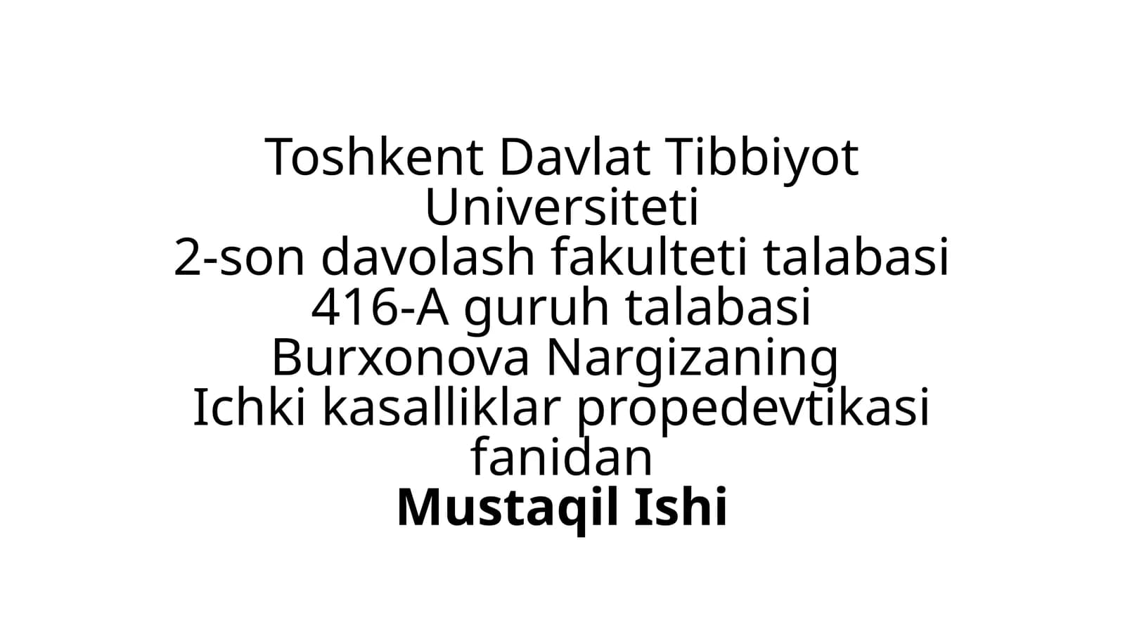 O’tkir Koronar Sindrom