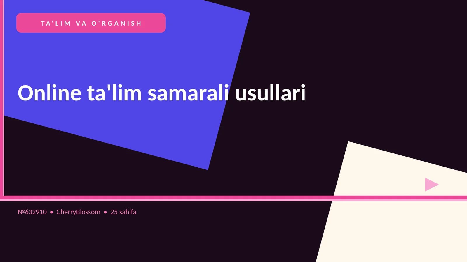 Online ta'lim samarali usullari