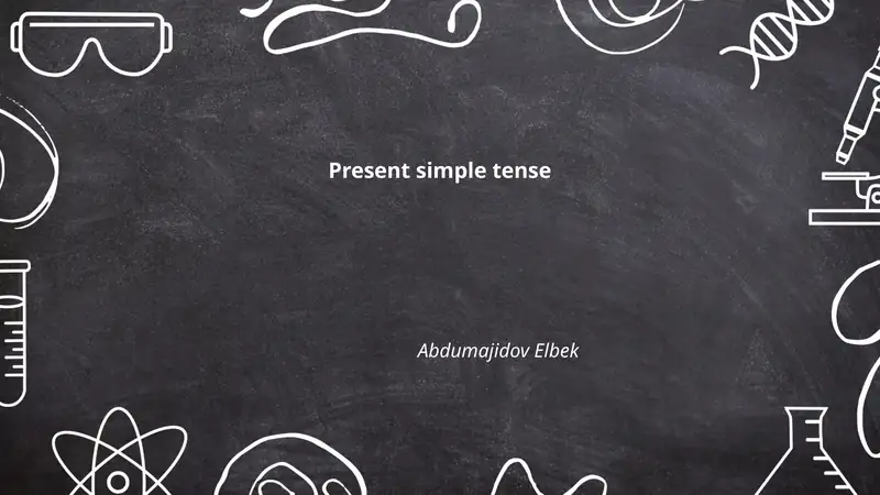 Present simple tense