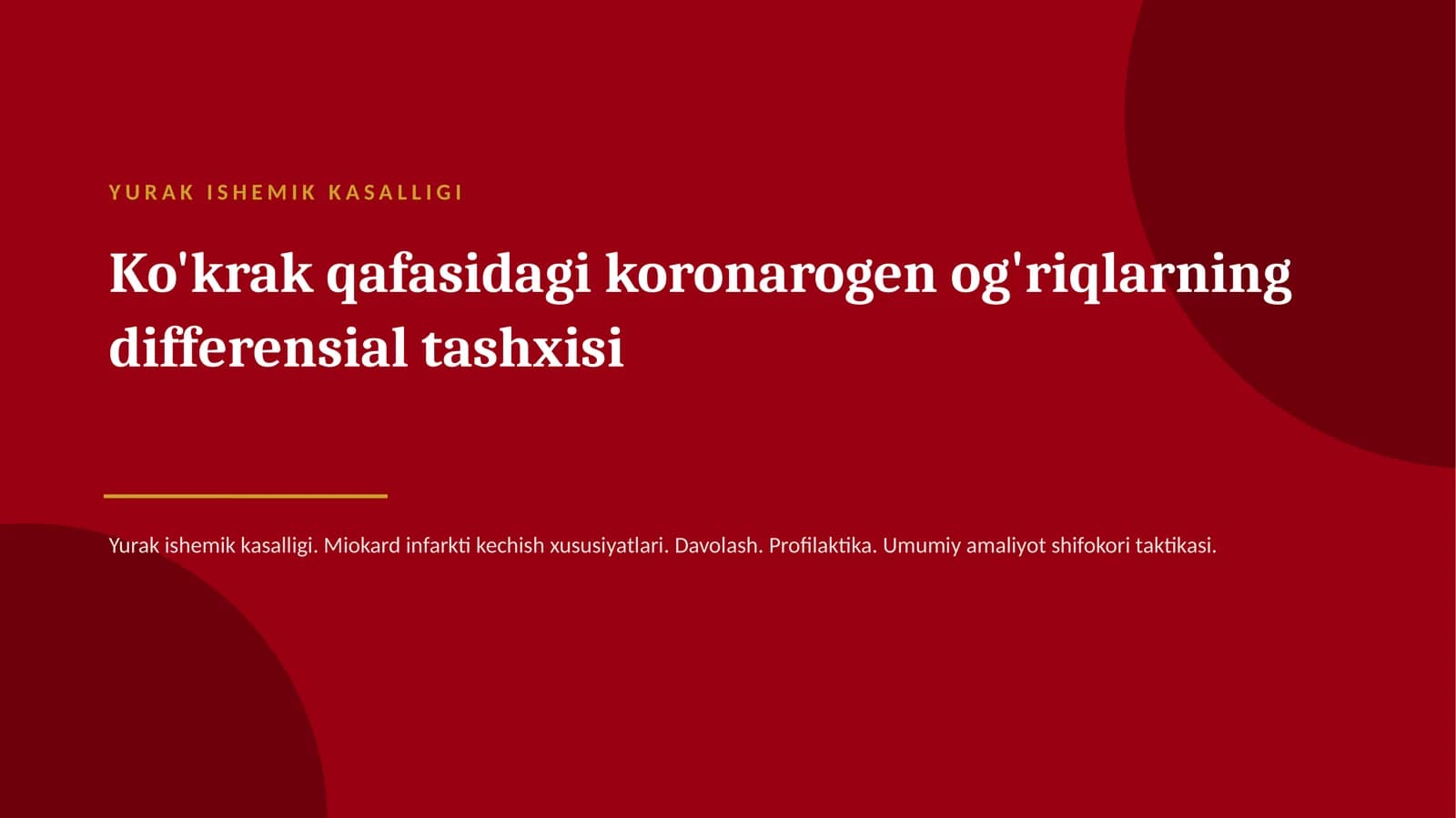 YURAK ISHEMIK KASALLIGI