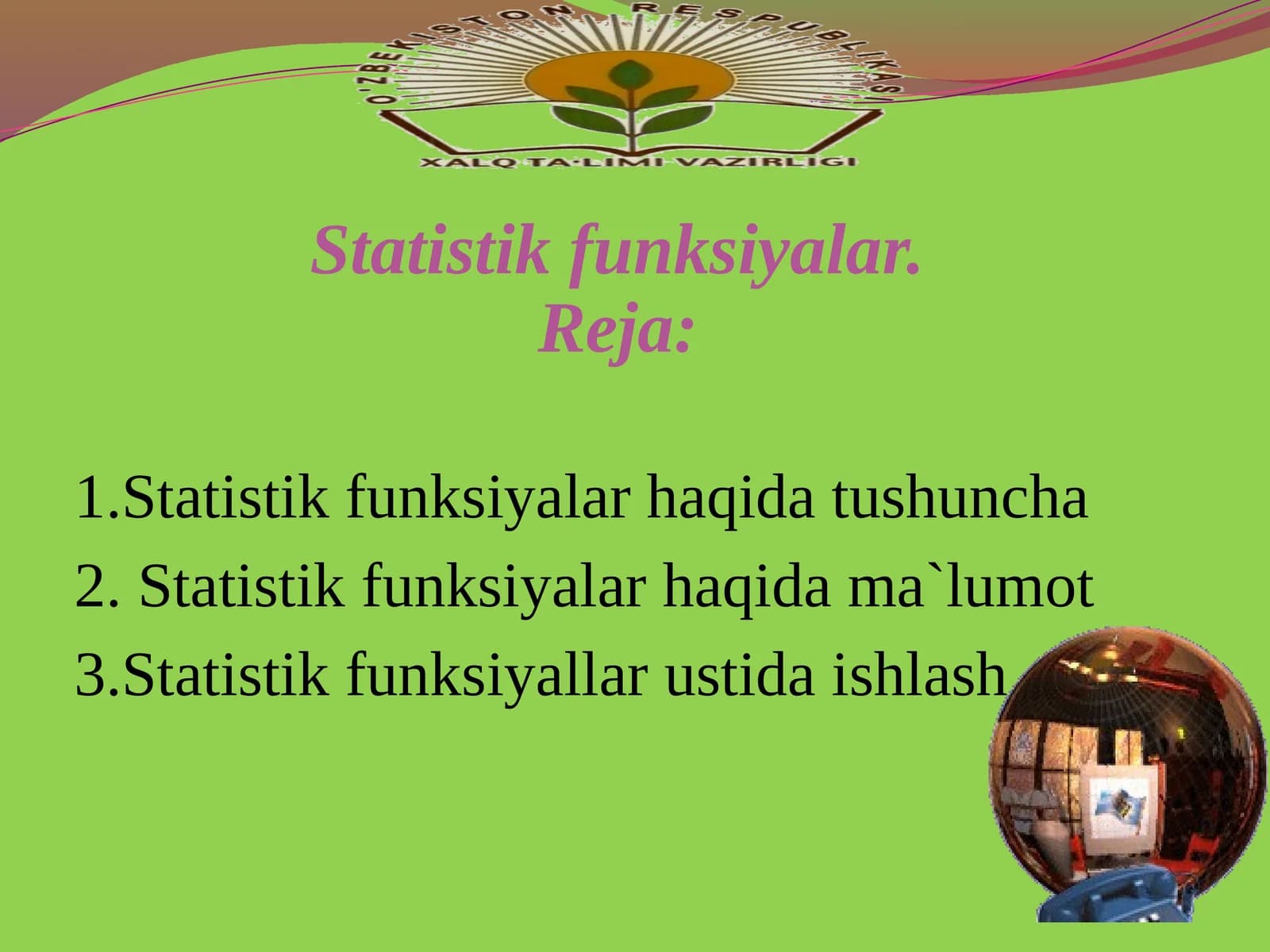 Statistik funksiyalar