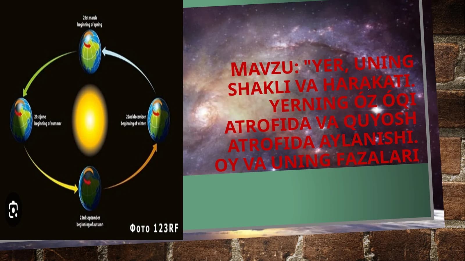 Yer, uning shakli va harakati