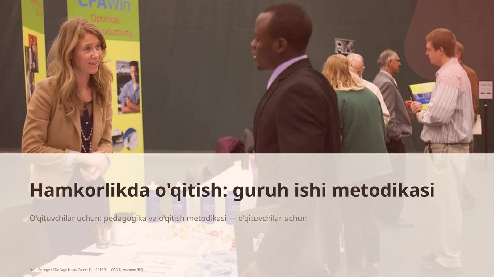 Hamkorlikda o'qitish: guruh ishi metodikasi