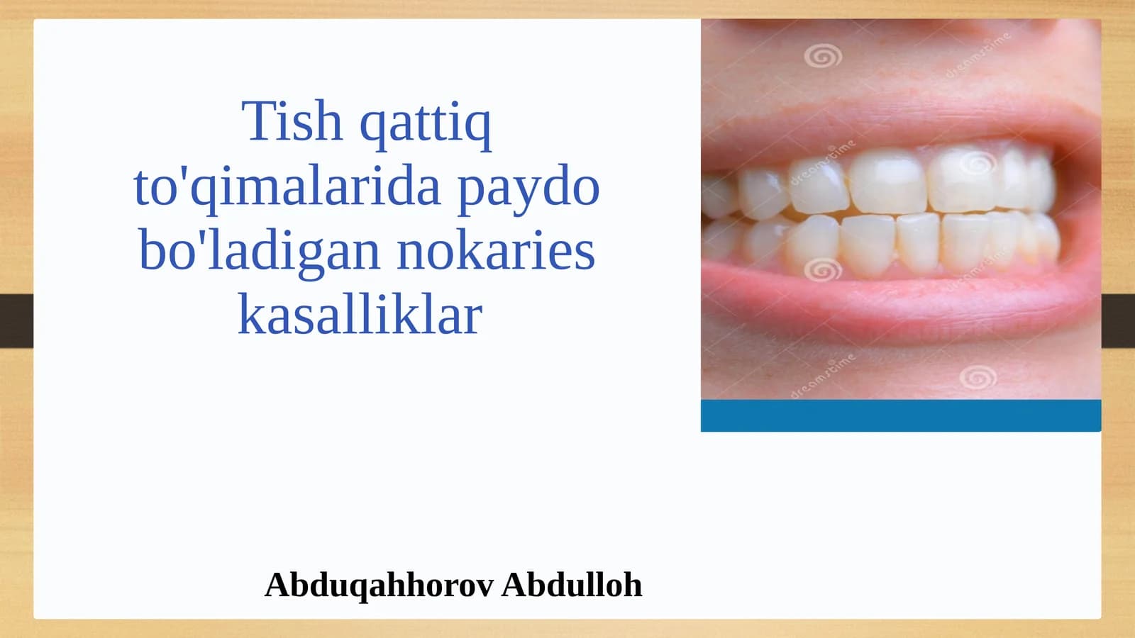 Tish qattiq to'qimalarida paydo bo'ladigan nokarieskasalliklar