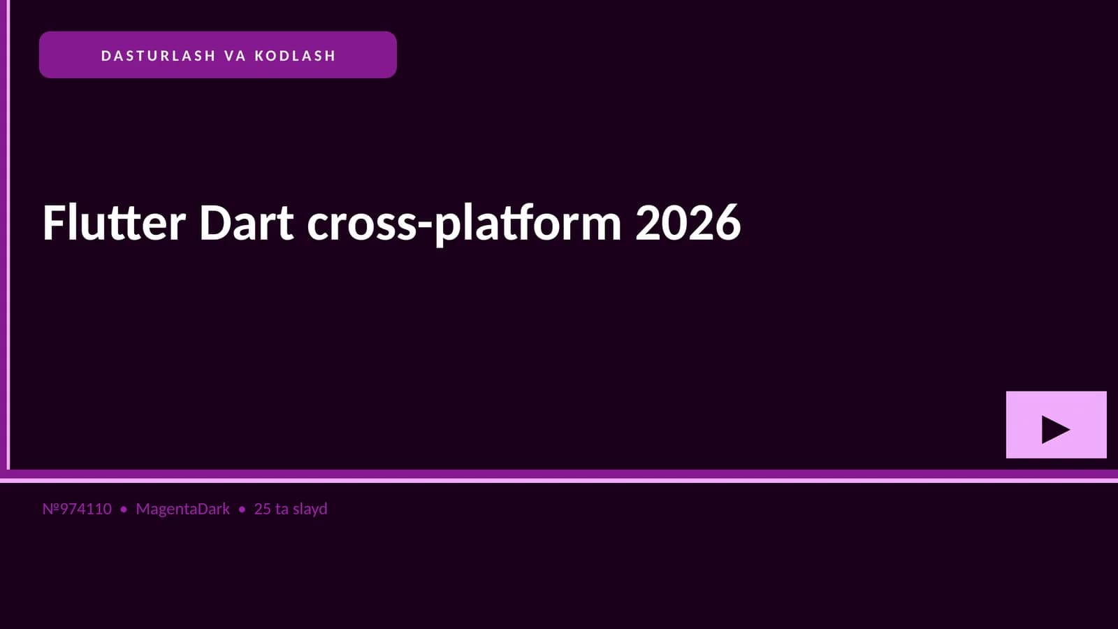 Flutter Dart cross-platform 2026