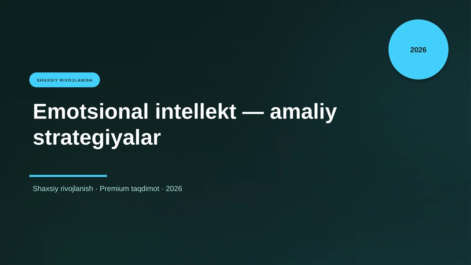 Emotsional intellekt — amaliy strategiyalar