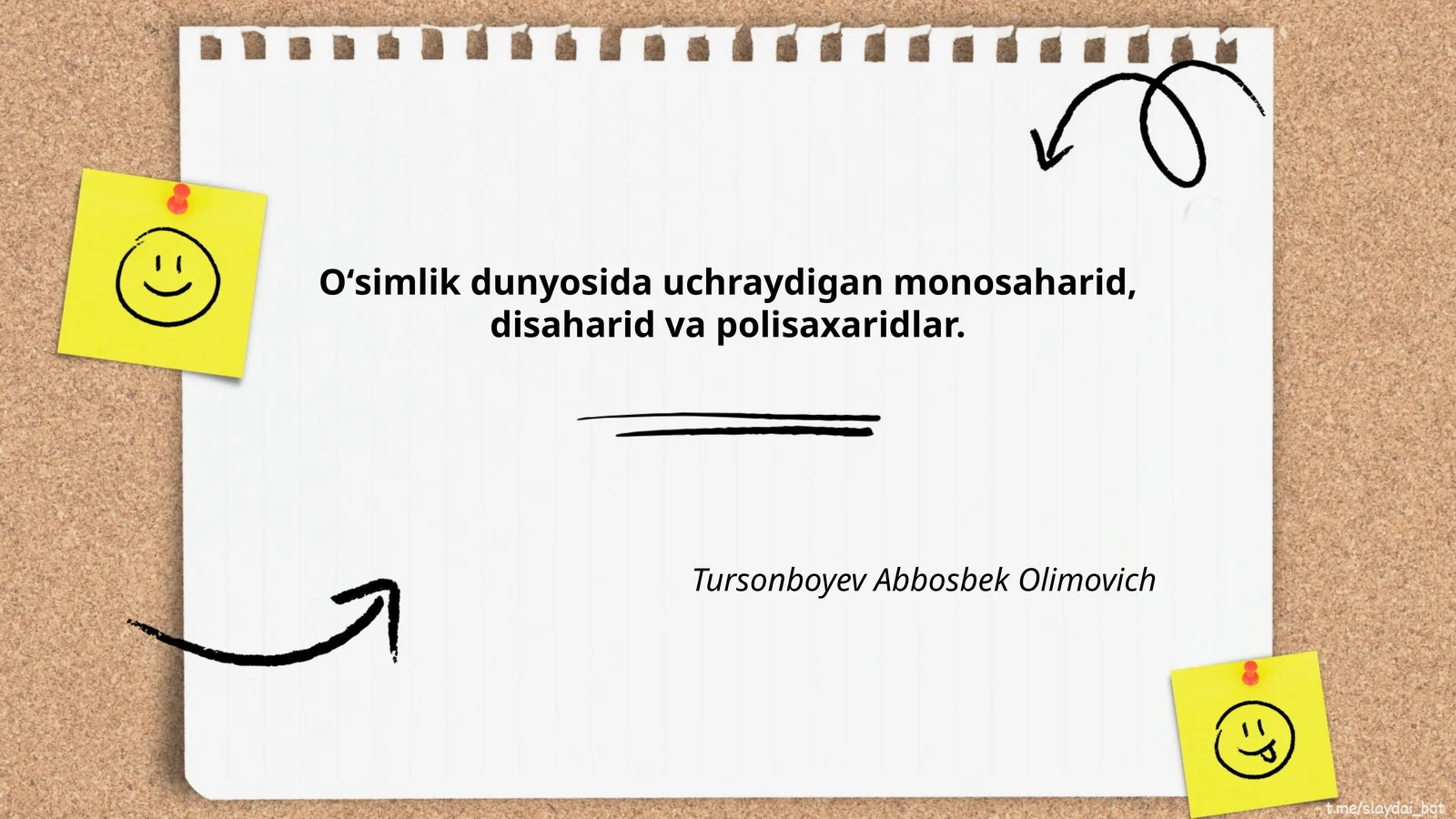 Monosaxaridlarning xususiyatlari