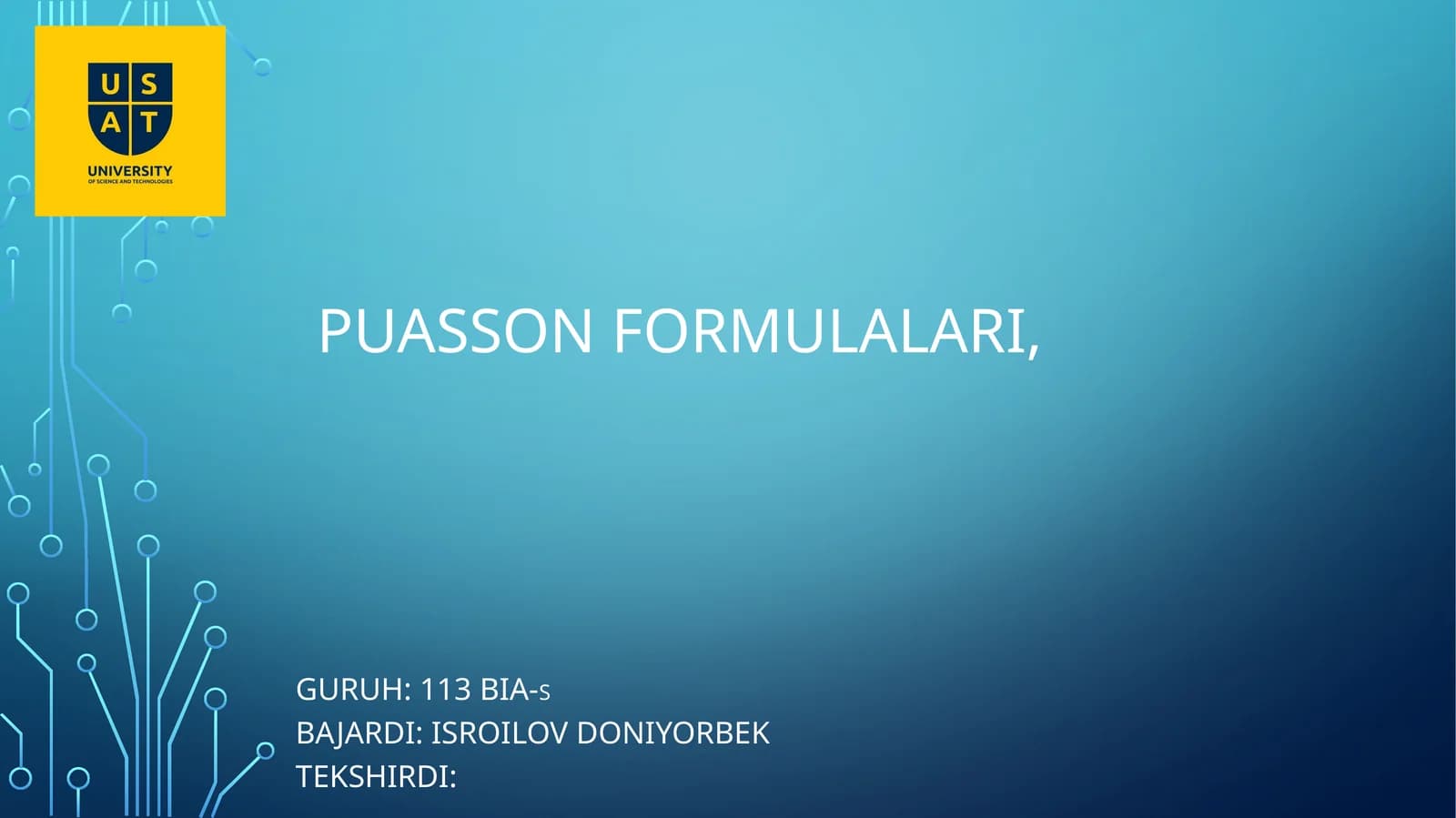 Puasson formulalari