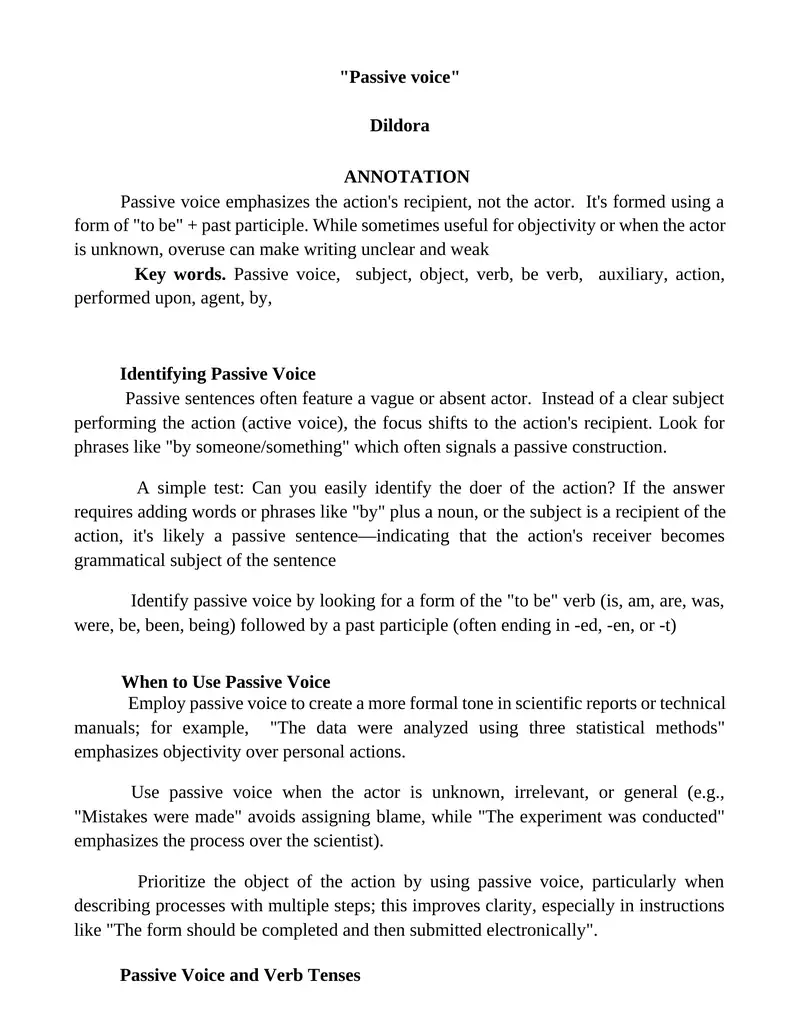 Passive voice