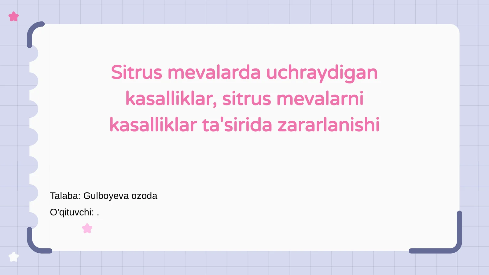 Sitrus mevalarining kasalliklari