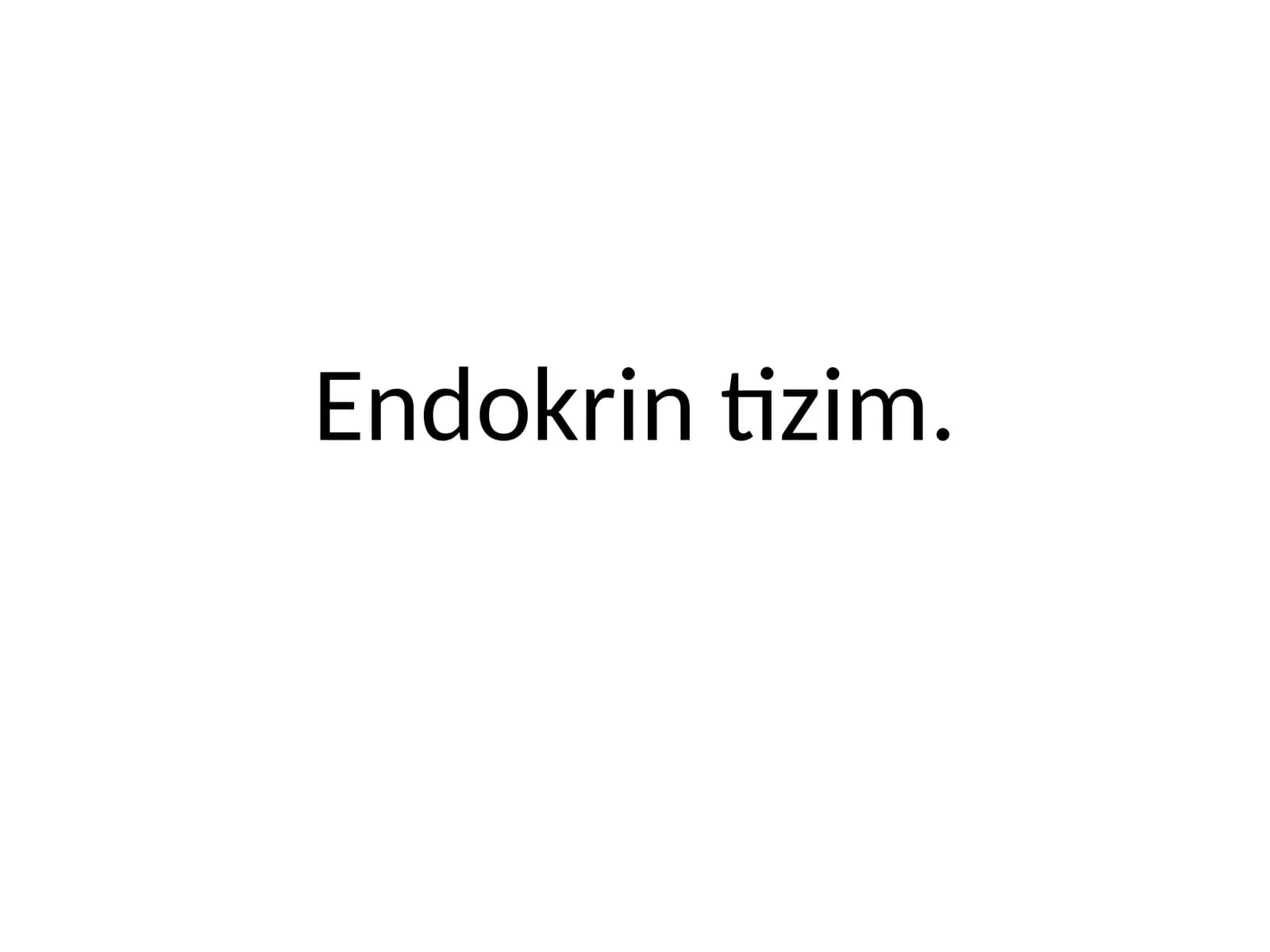 Endokrin tizim