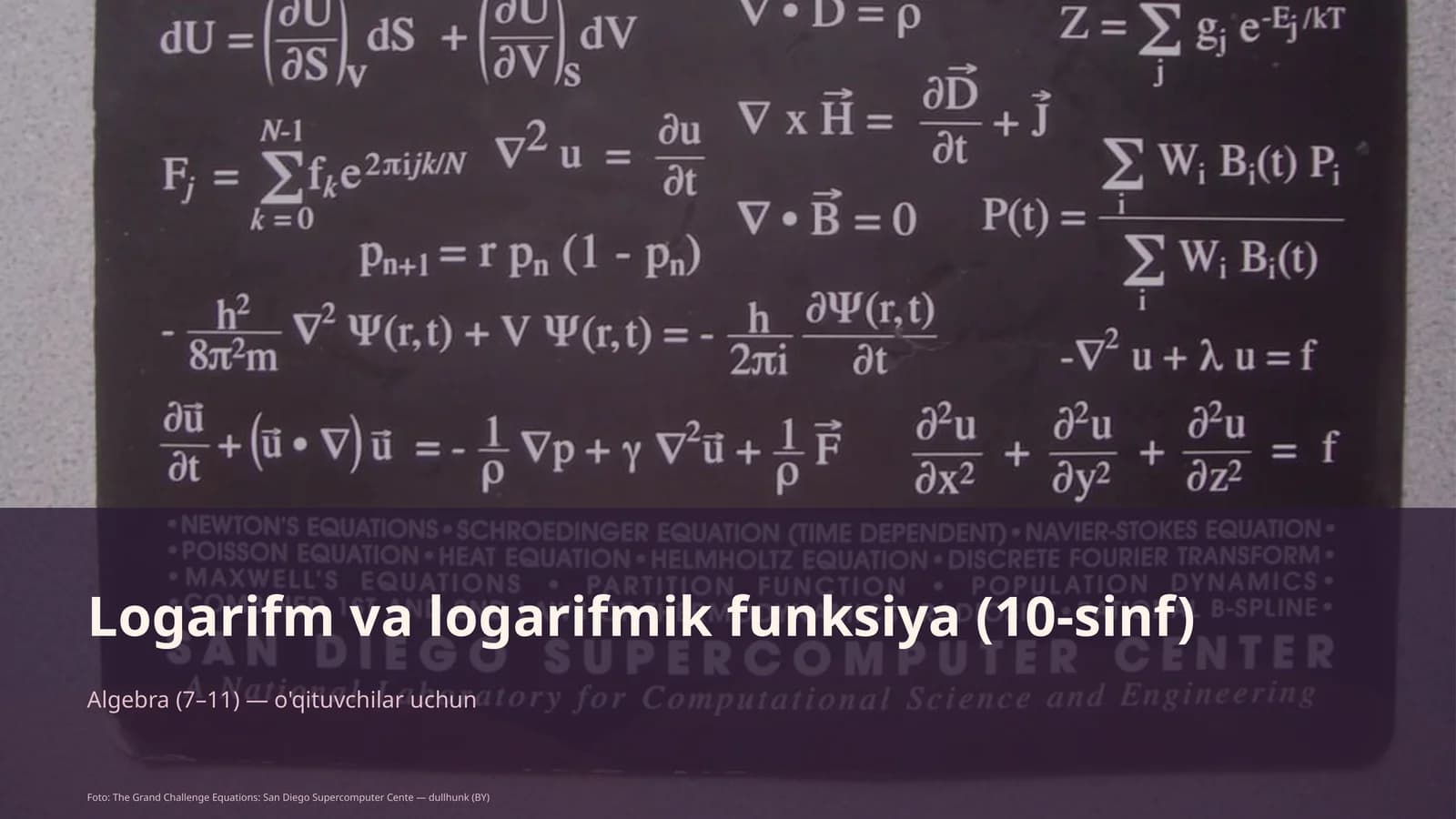 Logarifm va logarifmik funksiya (10-sinf)