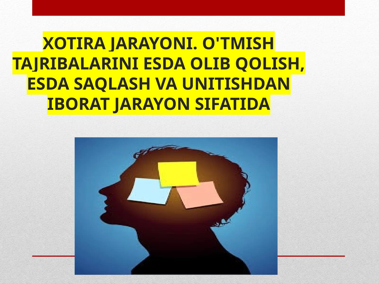 XOTIRA JARAYONI