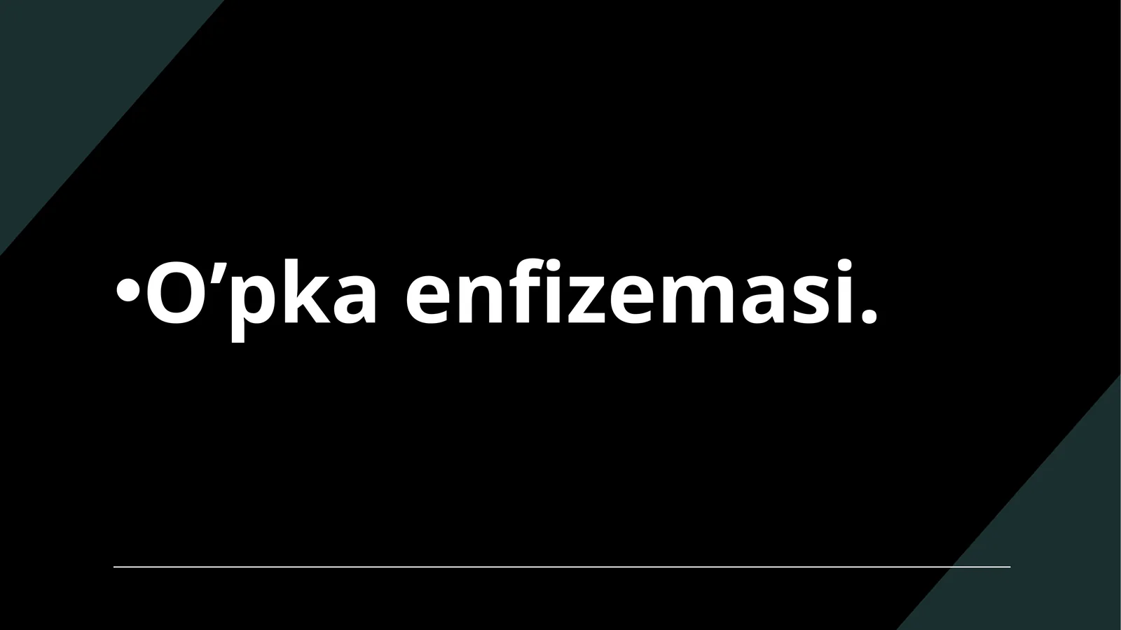 O’pka emfizemasi