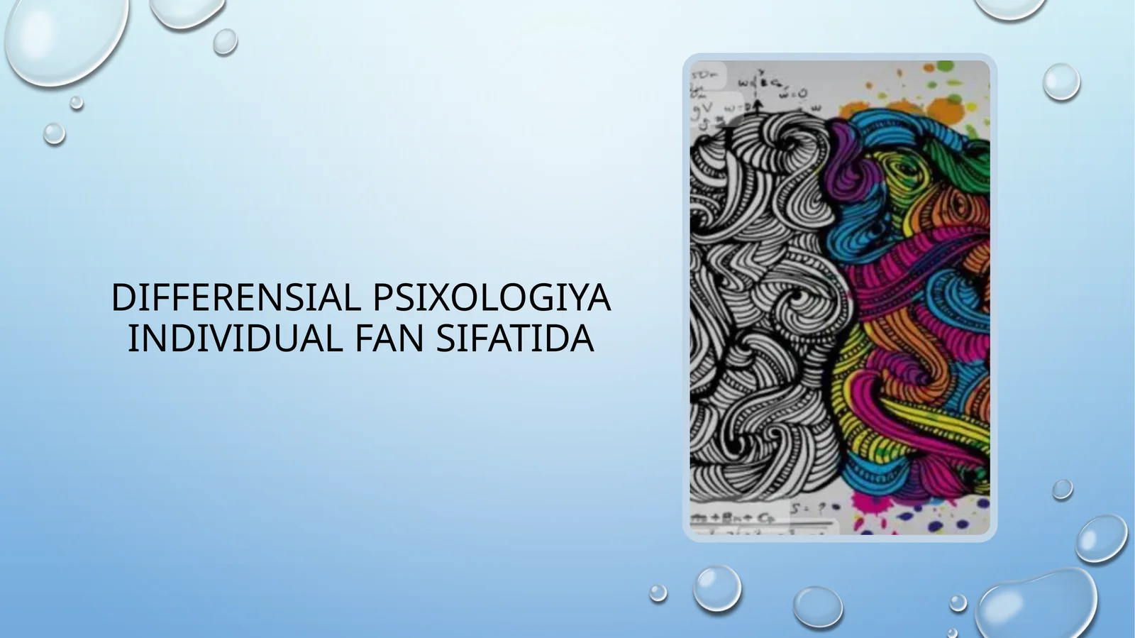 Differensial psixologiya individual fan sifatida