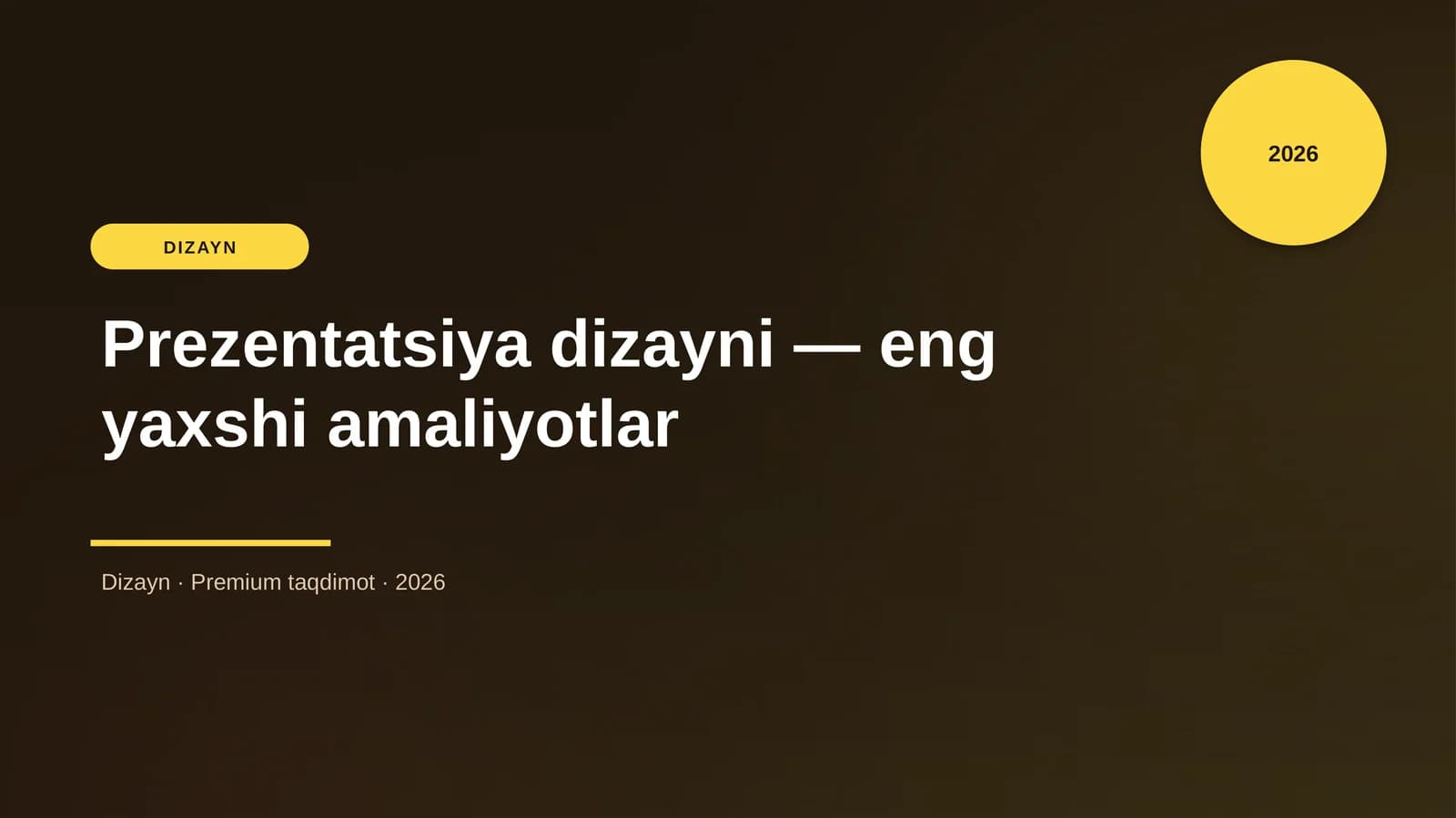 Prezentatsiya dizayni — eng yaxshi amaliyotlar