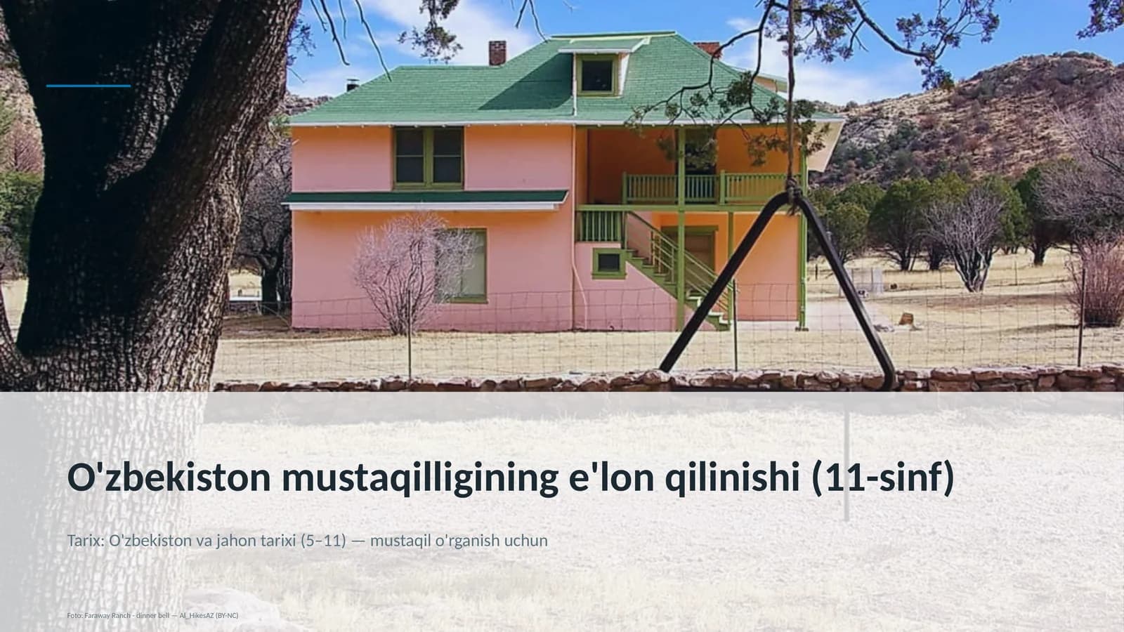 O'zbekiston mustaqilligining e'lon qilinishi (11-sinf)