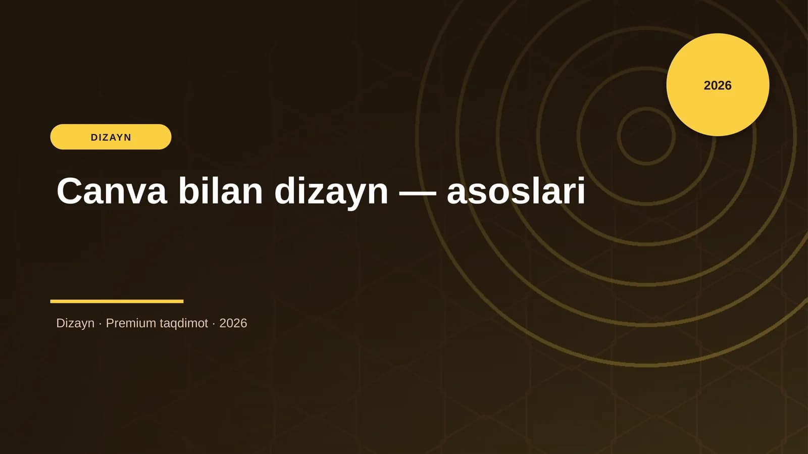 Canva bilan dizayn — asoslari