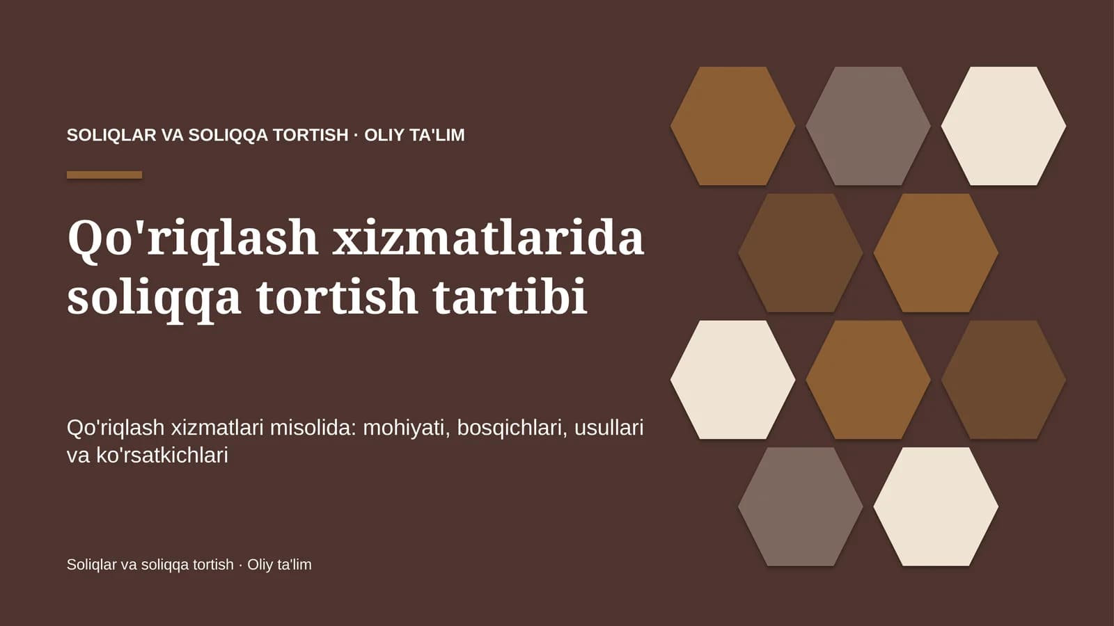 qo'riqlash xizmatlarida soliqqa tortish tartibi 8290