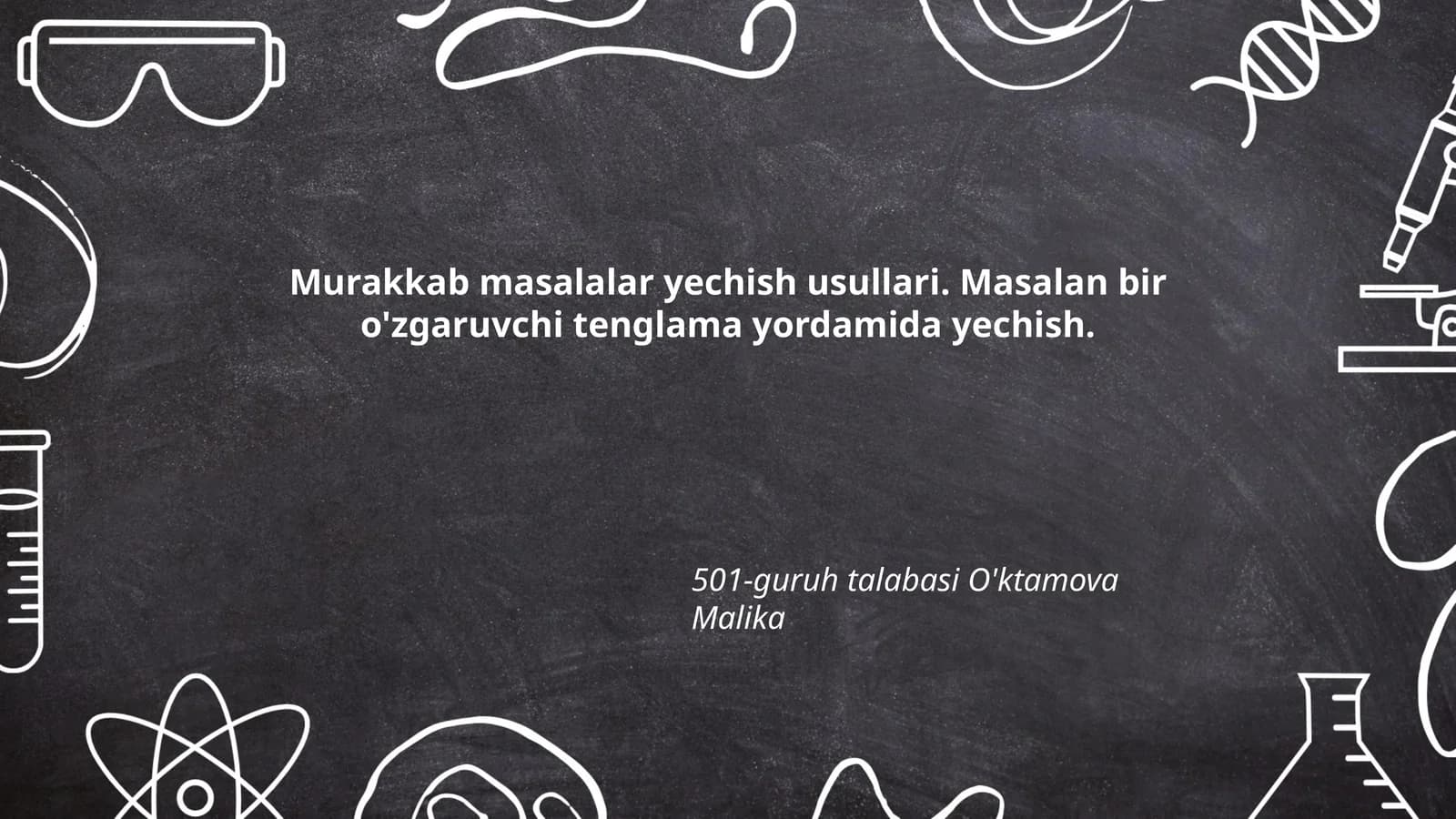 Murakkab masalalar yechish usullari