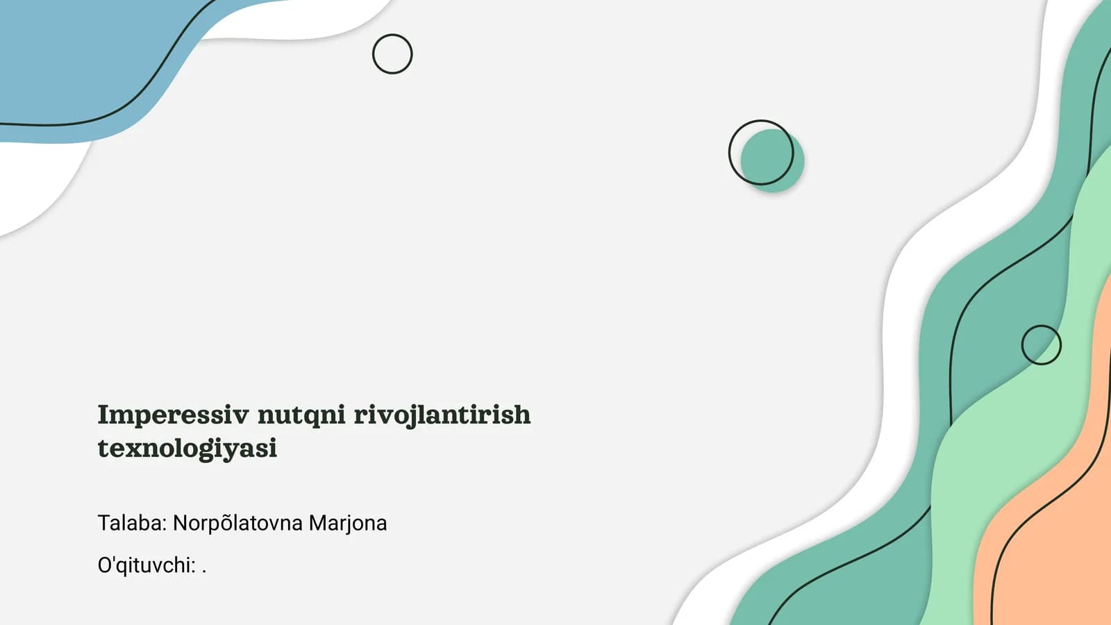 Impressive nutqni rivojlantirish texnologiyasi