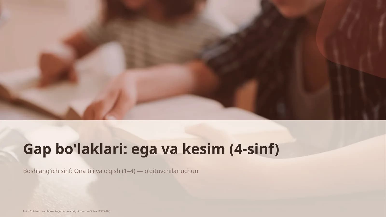 Gap bo'laklari: ega va kesim (4-sinf)
