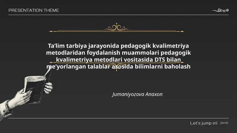 Jumaniyozova Anaxon