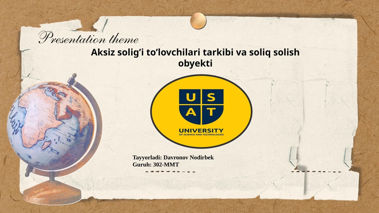 Aksiz solig’i to’lovchilari tarkibi va soliq solish obyekti