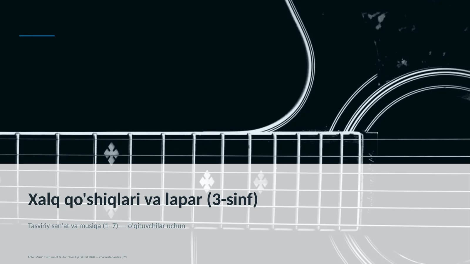 Xalq qo'shiqlari va lapar (3-sinf)